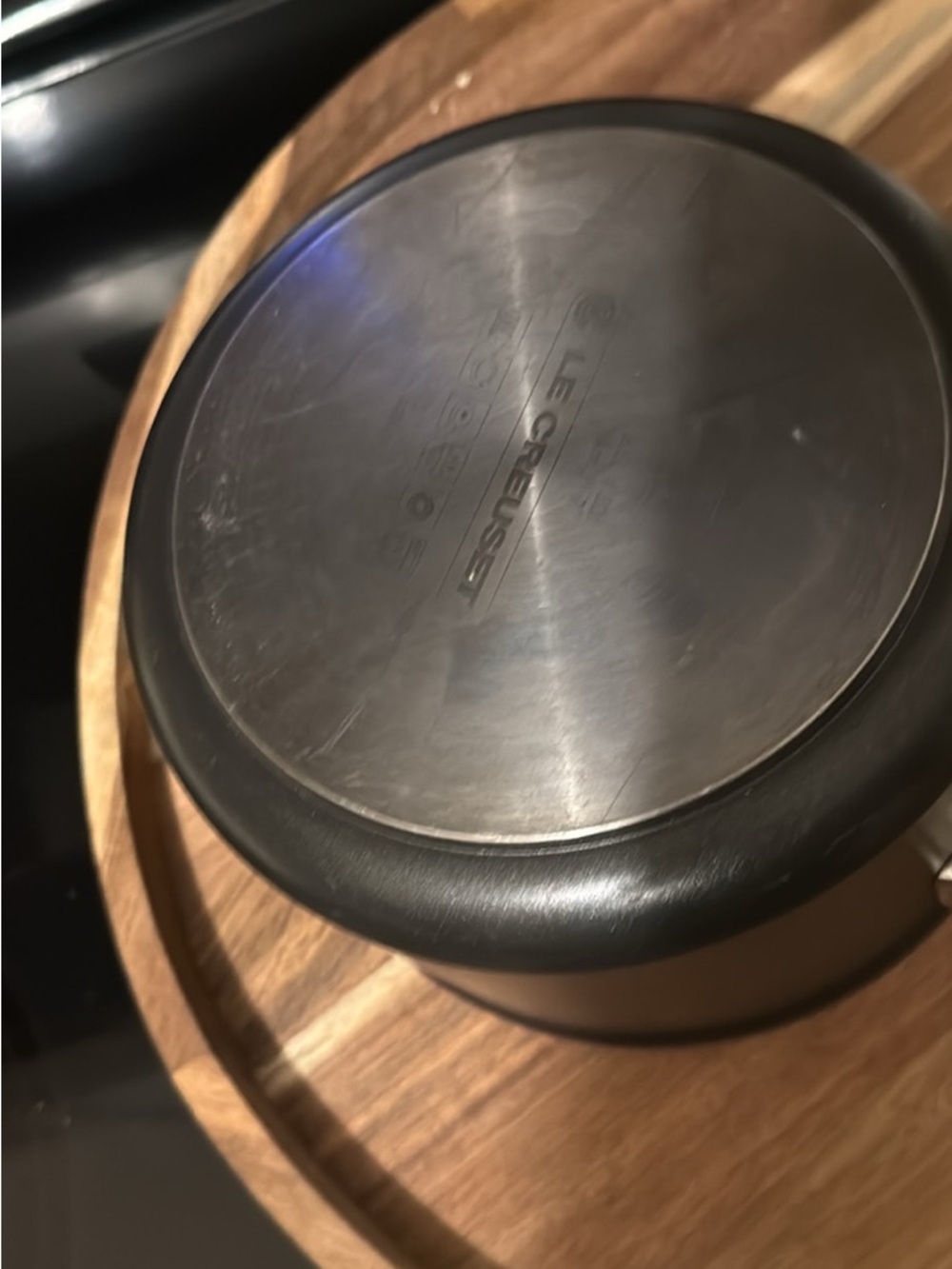 Le Creuset Black Nonstick Saucepan with Glass Lid - Picture 3 of 4